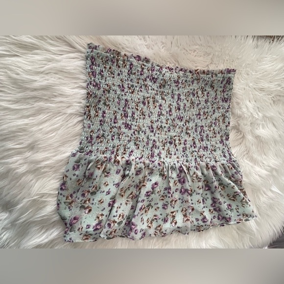 STORIA ~Floral Smocked Ruffle Skirt NWT Large - Picture 5 of 9